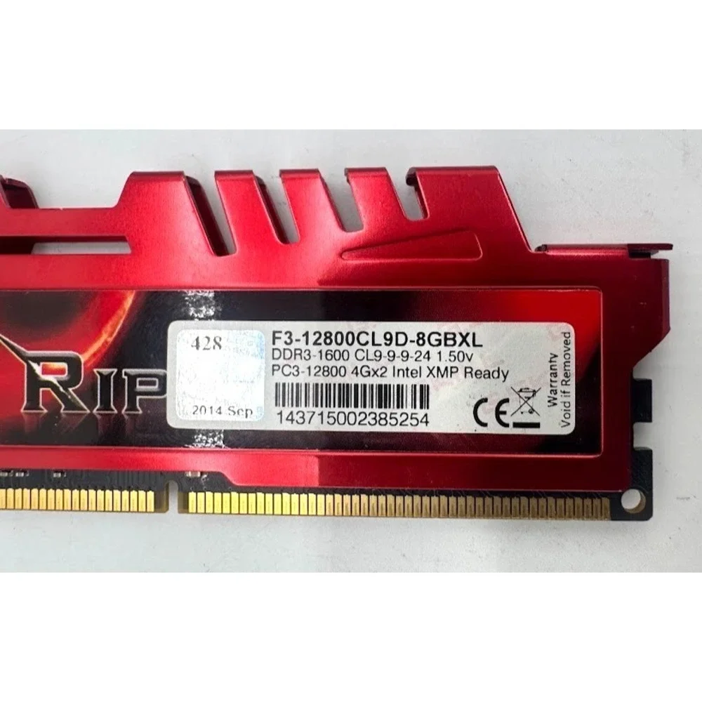 G.Skill Ripjaws X 8GB (2x4GB) DDR3-1600 PC3-12800 CL9 Desktop RAM F3-12800CL9D